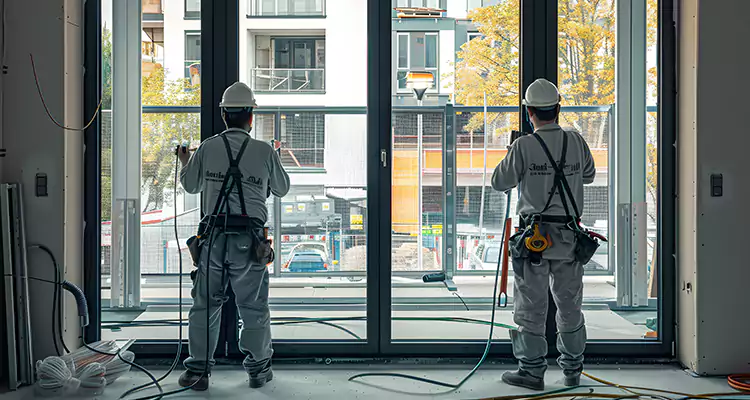Patio Door Glass Replacement with Built-In Blinds in Belle Glade, FL